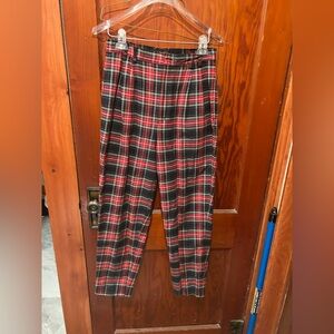Vintage 90s style Rafferty plaid red blue pants women’s